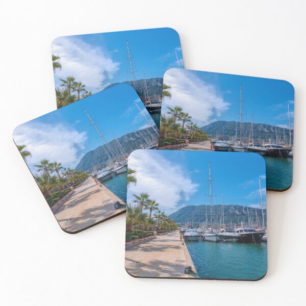 Item preview, Denia Spain Marina with Mountain Vew and Palm Trees designed and sold by acceleratorhams.