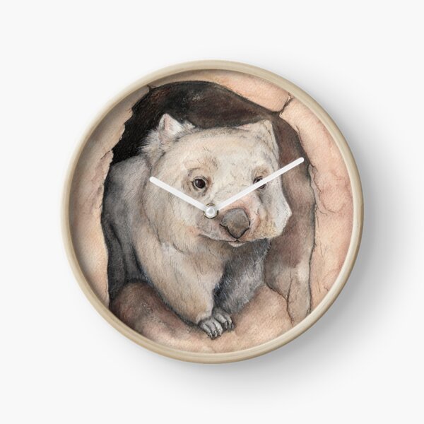 Wombat in Burrow Clock