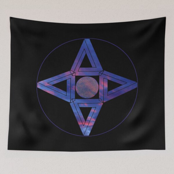 Item preview, Dark Red Blue Sky Triangle Me Impressed Star&CircleVisions designed and sold by createVisions.