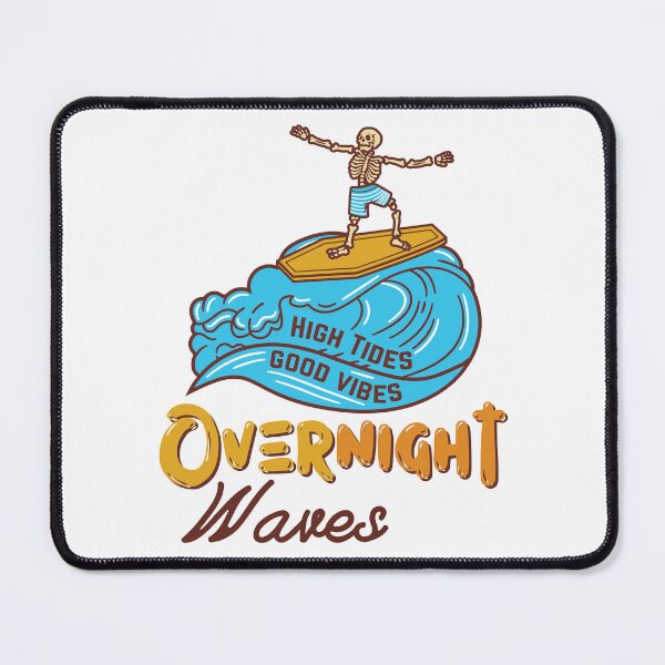 Item preview, Overnight Waves Funny Skeleton Surfing designed and sold by Shop801.