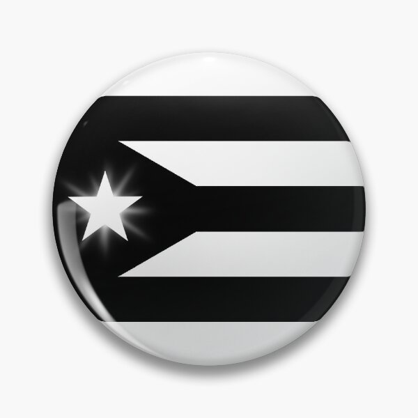 Item preview, Puerto Rican Flag black and white bright star designed and sold by SoLunAgua ..