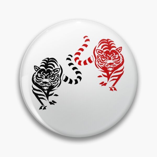 Item preview, red and black twin tigers - aesthetic designed and sold by hedoniism-shop.