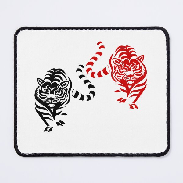 Item preview, red and black twin tigers - aesthetic designed and sold by hedoniism-shop.