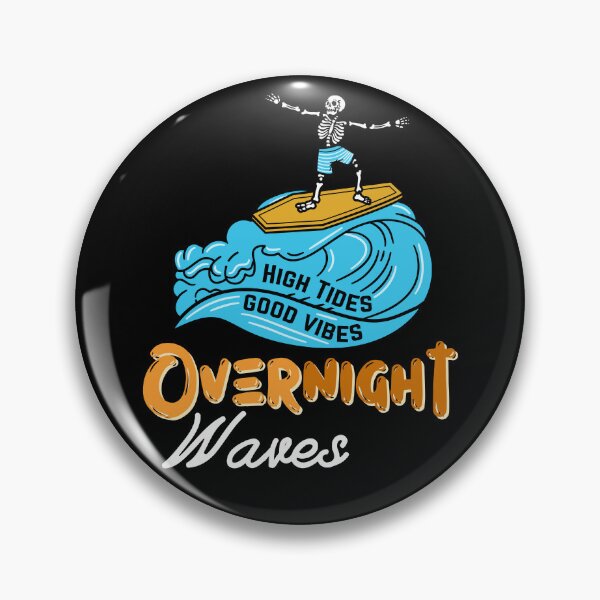 Item preview, Overnight Waves Funny Skeleton Surfing designed and sold by Shop801.