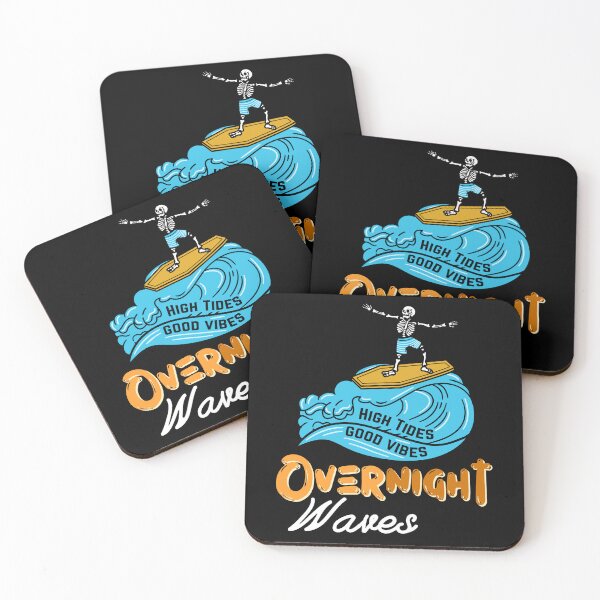 Item preview, Overnight Waves Funny Skeleton Surfing designed and sold by Shop801.
