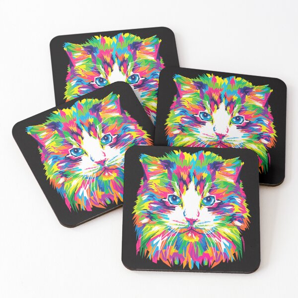 Item preview, Fantastic Colorful Cat Portrait designed and sold by JoyforU.