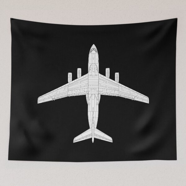 Item preview, The Ilyushin Il-76 with black background designed and sold by avionbubble.