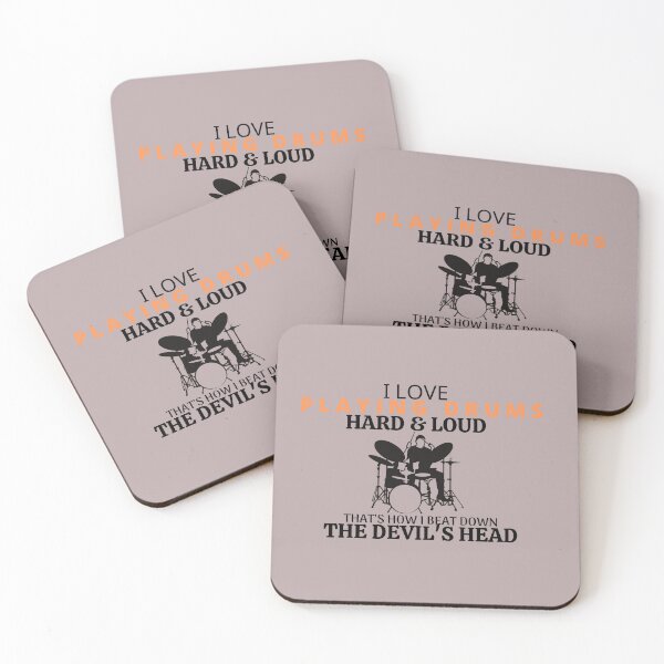 Item preview, I Love Playing Drums Hard & Loud That's How I Beat Down the Devil's Head mench64 designed and sold by mench64.