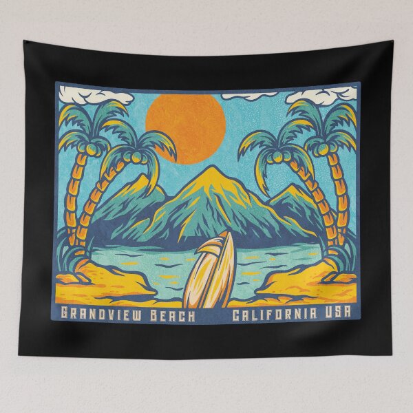 Item preview, Grandview Beach Palm Mountains designed and sold by LanikaiBeach.