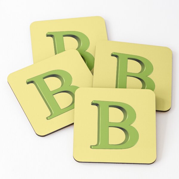 Item preview, The Letter B Dimensional Green on Yellow 5748 designed and sold by Art in My Loft.
