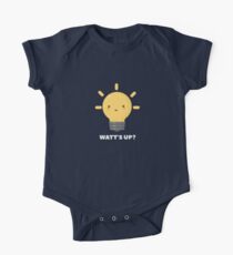 Kawaii Cute Electricity Lightbulb Pun One Piece - Short Sleeve