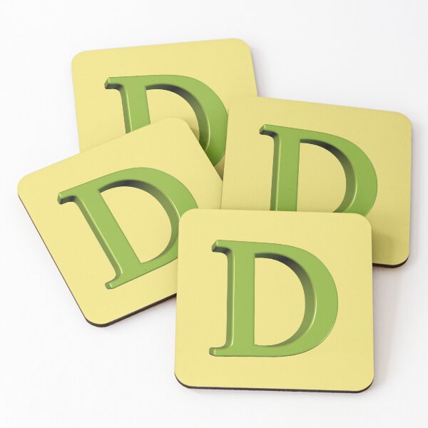 Item preview, The Letter D Dimensional Green on Yellow 5748 designed and sold by Art in My Loft.