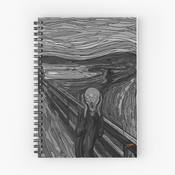 Item preview, Re-Work of The Scream (Black and White) designed and sold by doodleeightytwo.