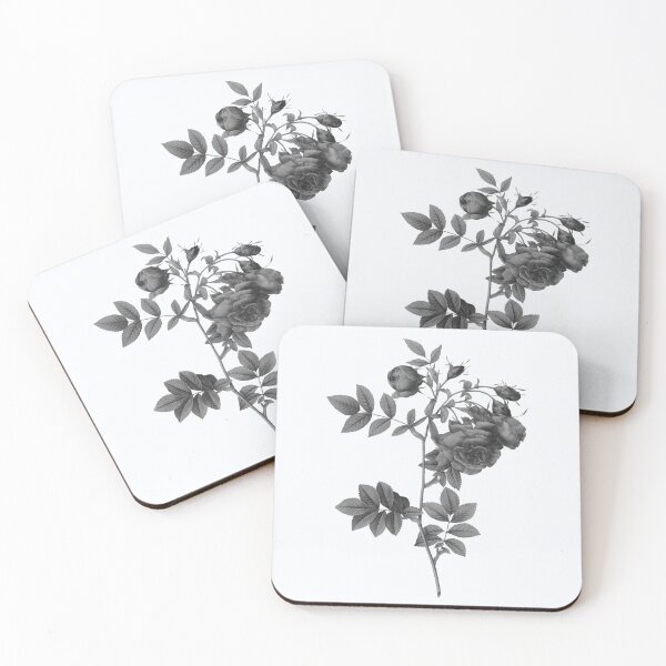 Item preview, Turnip Roses Flower, Alternative Illustration - Grey and White Rose designed and sold by DaphneKstudio .