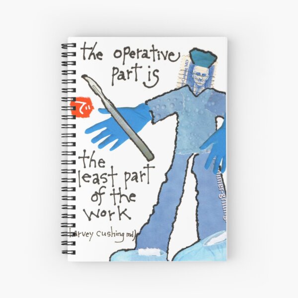 Stamp People Series (Harvey Cushing MD) Spiral Notebook
