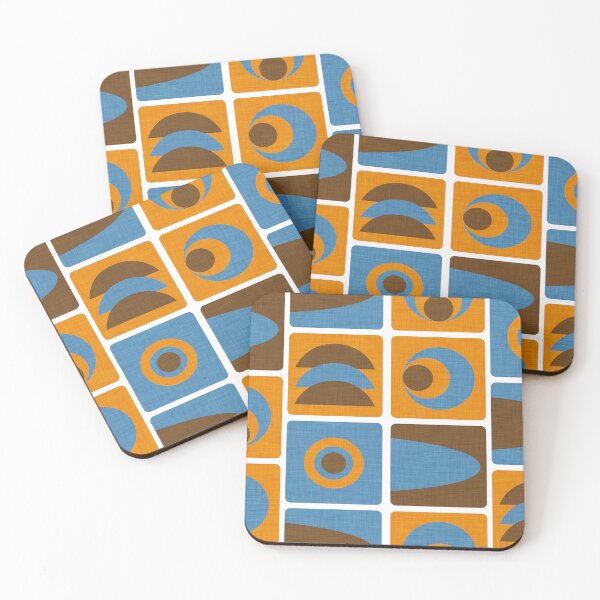 Item preview, 70s Cube Geo Blue Orange designed and sold by susycosta.
