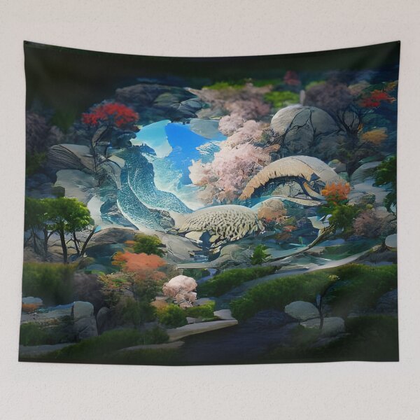Item preview, AI Generated Art, Japanese Garden  designed and sold by ACC .