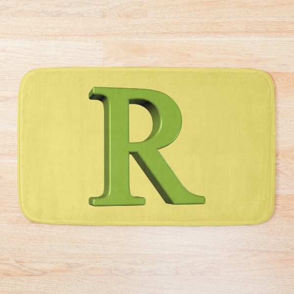 Item preview, The Letter R Dimensional Green on Yellow 5748 designed and sold by Art in My Loft.