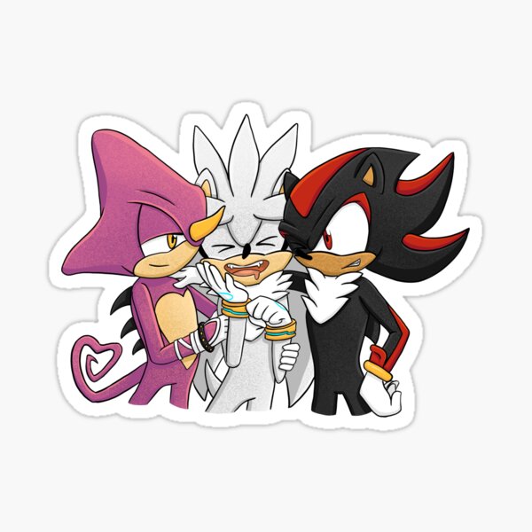 shadow sonic and silver the hedgehog pixel art  Sticker by LuisDiazZ