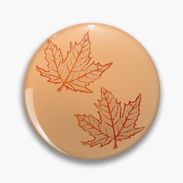 Item preview, Maple leaf, patterned orange on orange designed and sold by Anna Effenberger Art.