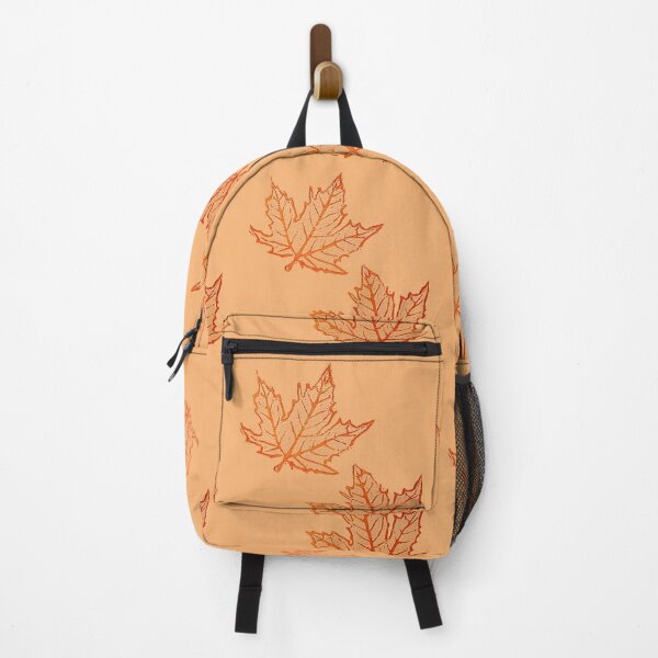 Item preview, Maple leaf, patterned orange on orange designed and sold by Anna Effenberger Art.