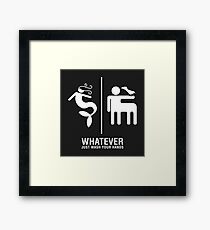 WHATEVER Just Wash Your Hands (White version) Framed Print