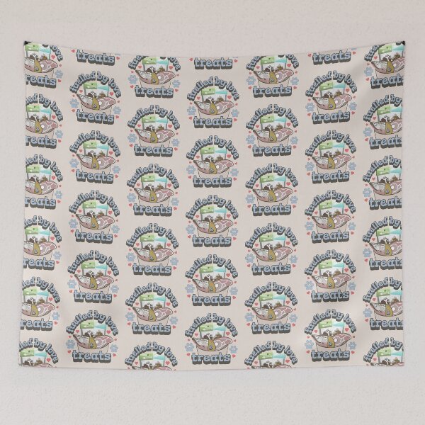 Item preview, Blue Fuelled By Love And Treats Fun Pet Cat Slogan UK Spelling designed and sold by TrulyEpoque.