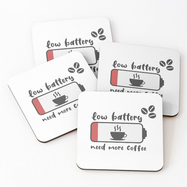 Item preview, Low battery - need more coffee designed and sold by NoerdyundDoerty.