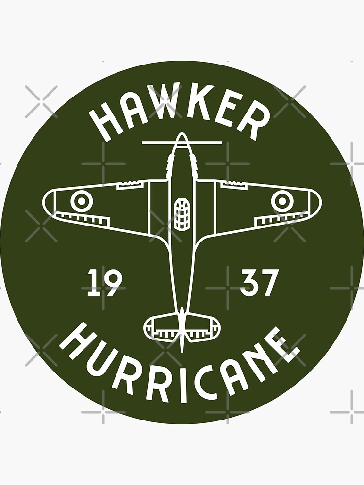 Thumbnail 3 of 3, Sticker, Hawker Hurricane designed and sold by Aeronautdesign.