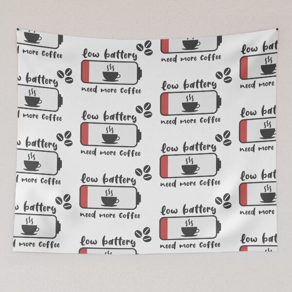 Item preview, Low battery - need more coffee designed and sold by NoerdyundDoerty.