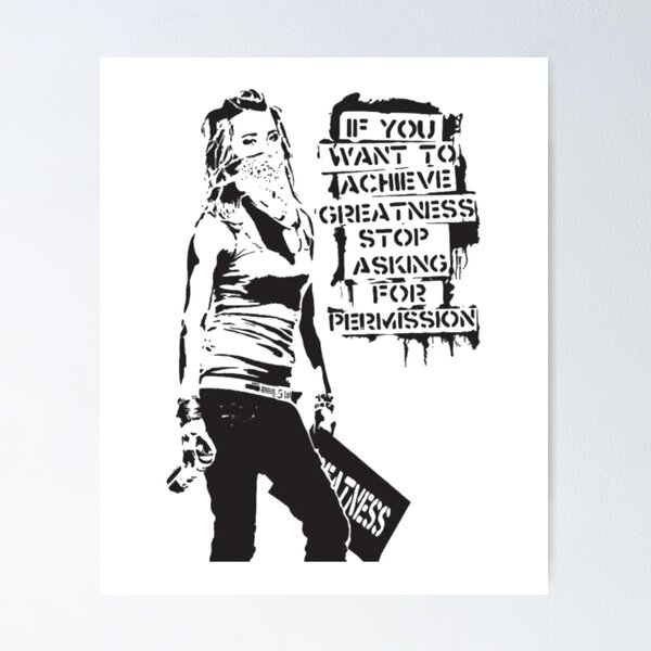 Banksy - If you get tired, learn to rest print by Pineapple