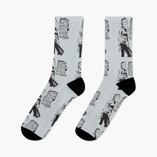 Item preview, Banksy quote graffiti If You Want to Achieve Greatness stop asking for permission black and white with Banksy tag signature HD designed and sold by Colterlailah.