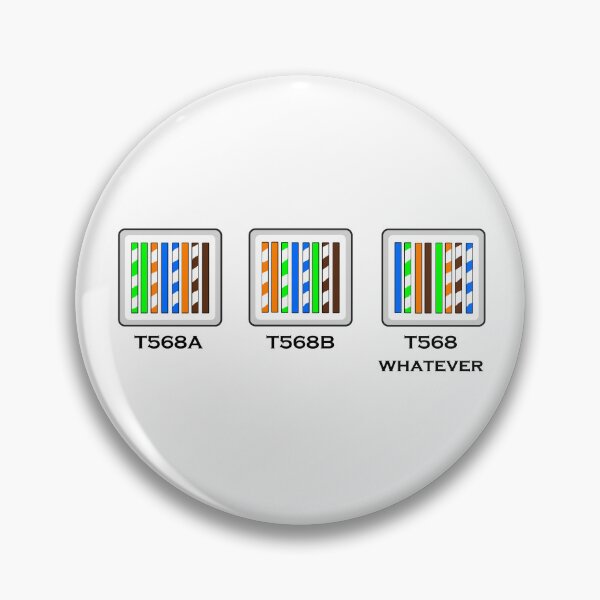 Item preview, Funny networking tech support T568A, T568B, T568 whatever cabling diagram slogan © 2020 Karen-Anne Geddes designed and sold by Karen-Anne Geddes.