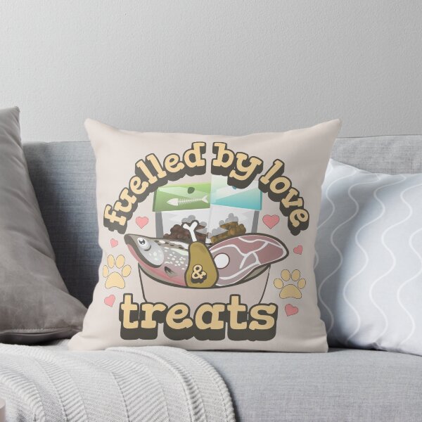 Item preview, Yellow Fuelled By Love And Treats Fun Pet Cat Slogan UK Spelling designed and sold by TrulyEpoque.