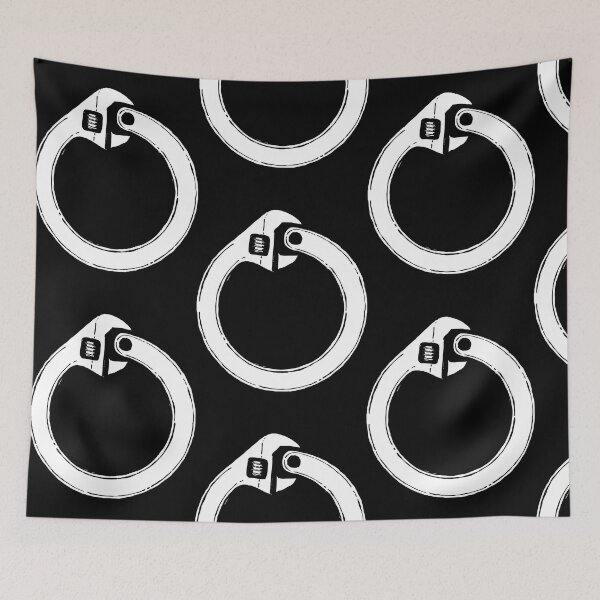 Item preview, Ouroboros Wrench (hand drawn white)  designed and sold by MichaelBl68345.