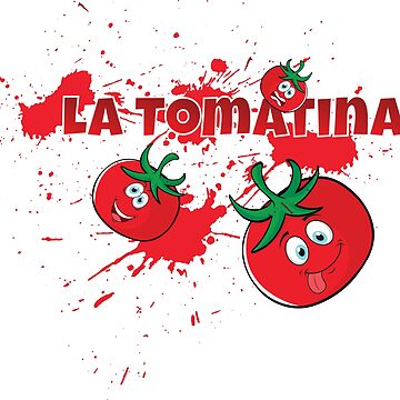 Cartoon La Tomatina Shocked Tomato' Unisex Premium T-Shirt