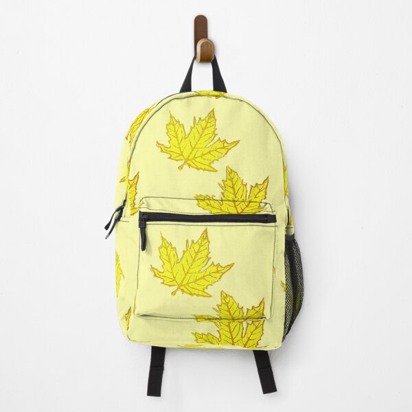 Item preview, Maple leaf, patterned gold on yellow designed and sold by Anna Effenberger Art.