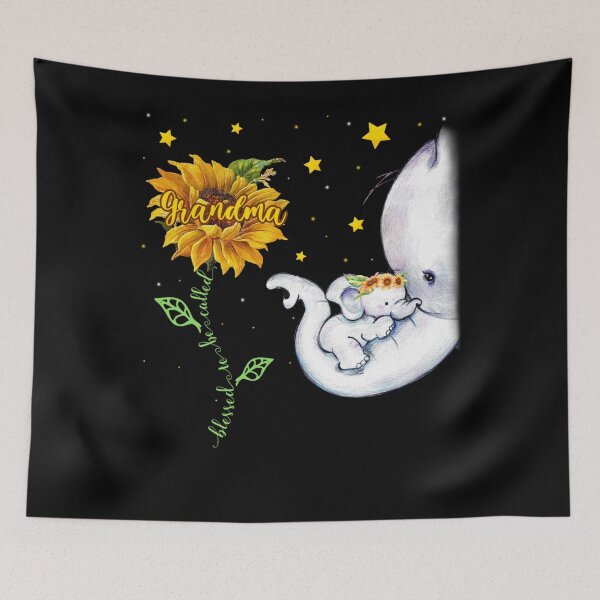 Item preview, Blessed To Be Called Grandma Sunflower Elephant Mommy designed and sold by michellexkelly.