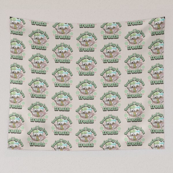 Item preview, Green Fueled By Love And Treats Fun Pet Cat Slogan US Spelling designed and sold by TrulyEpoque.