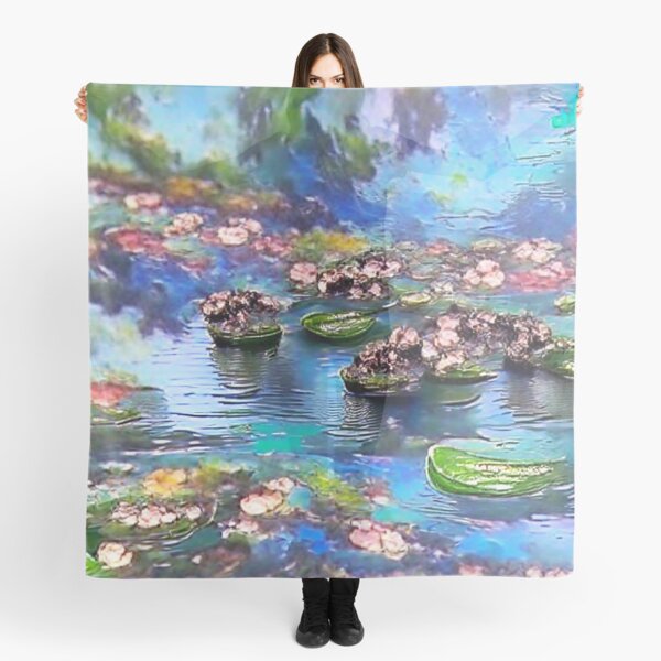 Water Lily: Oscar-Claude Monet Inspired Scarf