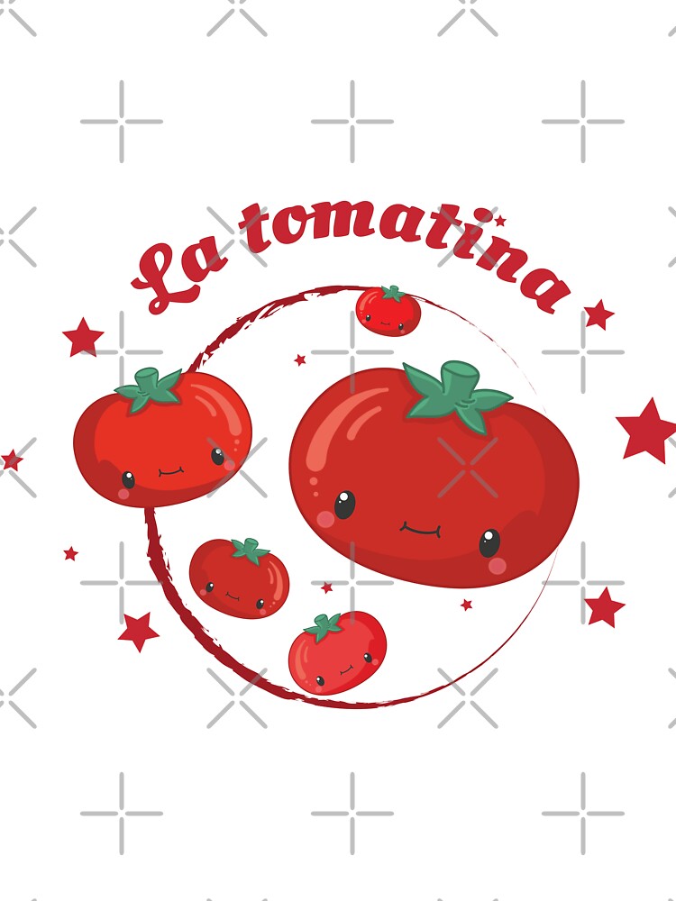 Cartoon La Tomatina Shocked Tomato' Unisex Premium T-Shirt