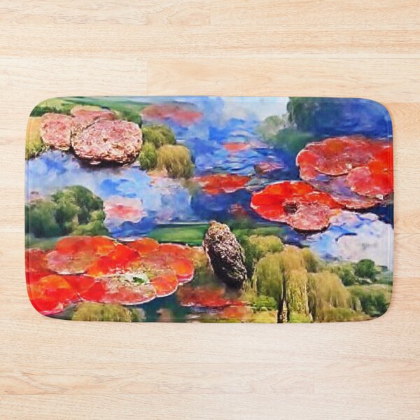 Nature Impressionism: Oscar-Claude Monet Inspired Bath Mat