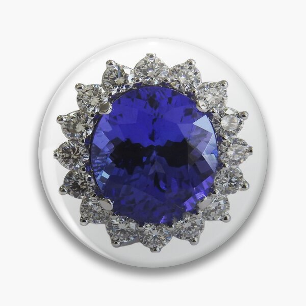 Item preview, Diana Ring Sapphire with Diamonds pattern designed and sold by DigitalGemArt.