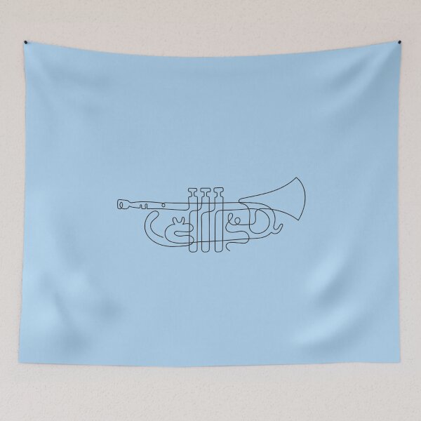 Item preview, Trumpet Abstract Line Art For Music Lovers And Guitarist - Abstract Line Art Music designed and sold by Funwithmusic.