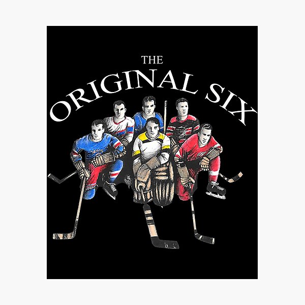 Item preview, Équipes de hockey originales Six 6 Vintage Old School designed and sold by quickydfbv46.