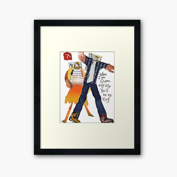 Stamp People Series (King and Queen) Framed Art Print