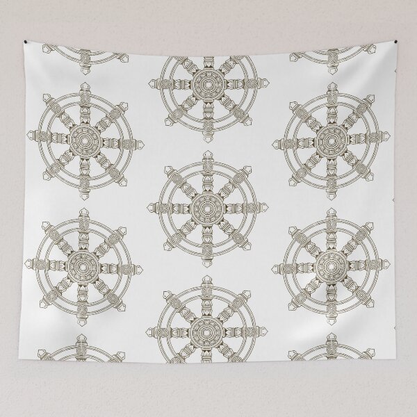 Item preview, Buddhism Wheel of Dharma - Dharmachakra Vintage Spiritual Design designed and sold by RogueCreative.
