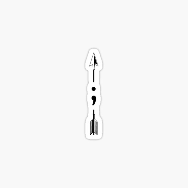 "semicolon 027" Sticker