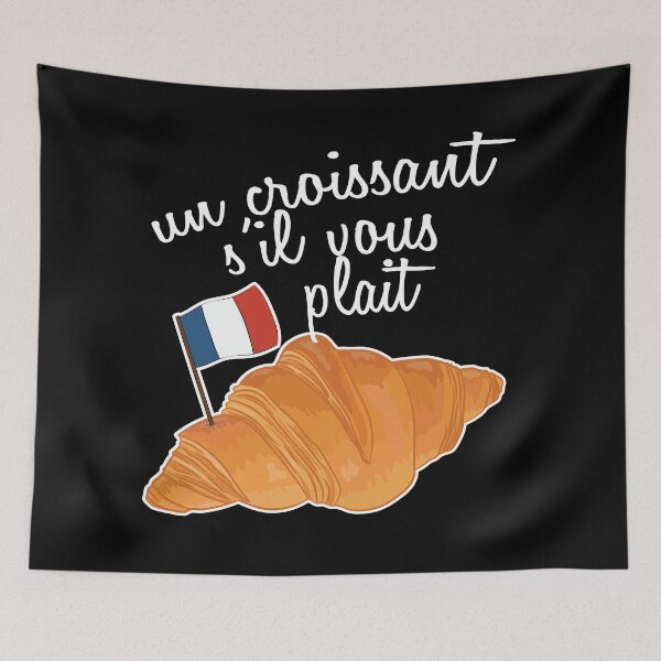 Item preview, Un Croissant Sil Vous Plait - Funny French Food designed and sold by TheInkElephant.