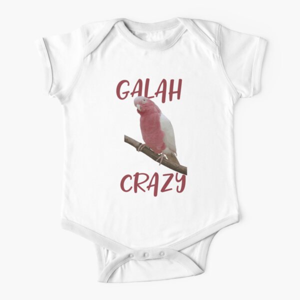 Galah Crazy Parrot Bird Short Sleeve Baby One-Piece